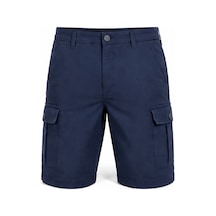 Serseri Jeans Erkek Likralı Kargo Şort Rahat Kalıp Çok Cepli Premium Günlük Casual Yazlık Şort İndigo