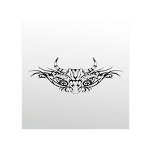 Folyo Sticker Boğa Deseni 160cm Uzunluk Siyah