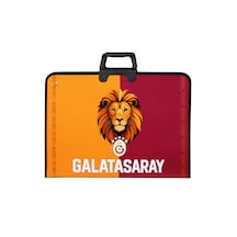 Galatasaray Lisanslı Parçalı Aslan Baskılı Proje Çantası - Askılı Fermuarlı Resim Çantası 35x50 Cm