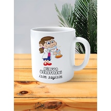 Kimya Öğretmeni Baskılı Kupa Bardak İsimli Kişiye Özel Kadın Karışım Çok Renkli