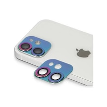 Newface Apple İphone 11 Pers Alüminyum Kamera Lens - Rainbow Gökkuşağı