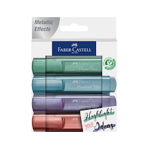 Faber-castell Fosforlu Kalem 46 Yeni Metalik Renkler 4 Renk 2021 124-Pembe
