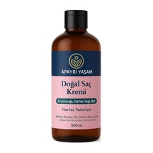 Zeytinyağı Yağı Bal Özlü Tüm Saç Tipleri İçin Doğal Saç Kremi 500 Ml