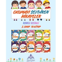 3.sınıf Okumayı Sevdiren Renkli Resimli Hikayeler 11 - 10 Kitap