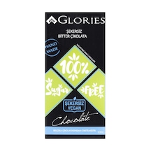 Glorıes Tablet Çikolata 100g Diyet Bitter - Vegan Şekersiz %54 Kakao Tarı
