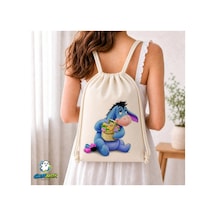 Ghostbastır Design Eeyore Büzgülü Keten Çanta C087 Bej