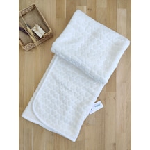 Sitilin Peluş Kalp Bebek Battaniyesi Stl5050 Beyaz - Fuşya