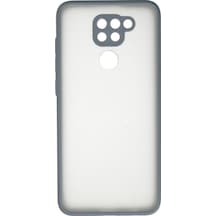 Redmi Note 9 Kılıf Montreal Silikon Kapak - Gri Düz Renkli