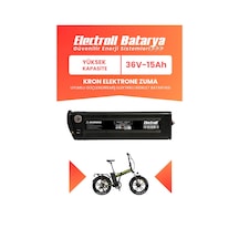 Kron Elektrone Zuma Uyumlu Batarya Yüksek Kapasite 36v 15ah Güçlendirilmiş Elektrikli Bisiklet Bataryası Siyah