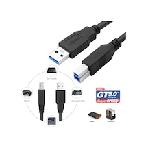 1.8 Metre Usb 3.0 Yazıcı Kablosu Usb 3.0 A Erkek - B Erkek Yazıcı