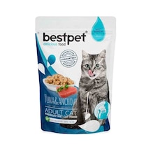 Bestpet Ton Balıklı ve Hamsili Jelly Pouch Yetişkin Kedi Yaş Maması 85 G