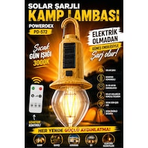 Solar Şarjlı Kamp Lambası Uzaktan Kumandalı 15-30-60 Dk Zamanlayıcı Sıcak Gün Işığı Led Askı Çok Renkli