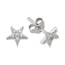 Gümüş Yıldız Çivili Küpe