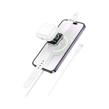 Hoco Cw50 15w Airpods + Apple Watch+iphone 3in1 Kablosuz Manyetik Hızlı Şarj Aleti- 5775 Standart