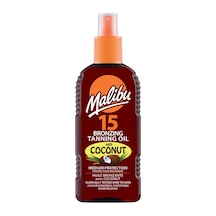 Malibu Güneş Koruyucu Bronzlaştırıcı Yağ+Hindistan Cevizi Yağı SPF15 200ml