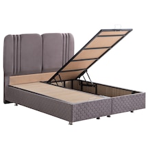 Paul İkili Set, Çift Kişilik Baza Başlık Seti - Antrasit 150 x 200