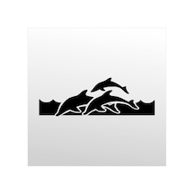Folyo Sticker Yunus Balıkları 40cm Uzunluk Siyah