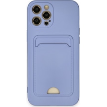 Apple iPhone  Uyumlu,  12 Pro Max Kılıf Kelvin Kartvizitli Silikon - Lila