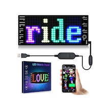 Programlanabilir 17x7cm Matrix Kayan Yazı Led Ekran Bluetooth & App Kontrol Çok Renkli