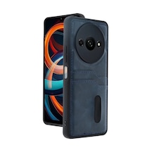Newface Xiaomi Redmi A3 4g Kılıf Sara Kartvizitli Deri Kılıf - Lacivert