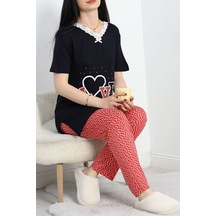 Seka Ringviskon Pijama Takımı Siyah - 50632.1931. Çok Renkli