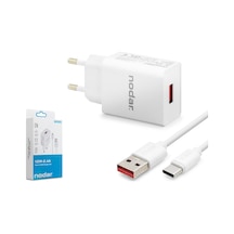 Nodar Nd1005 Type-c Hızlı Şarj Seti 12w 2.4a Usb Adaptörlü - Beyaz