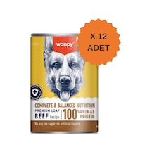 Wanpy Premium Tahılsız Biftekli Köpek Konservesi 375gr X 12 Adet