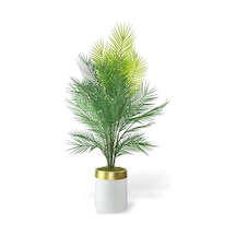 Yapay Ağaç Areka 130 60cm 40yapraklı Beyazgold Paslanmaz Saksıda