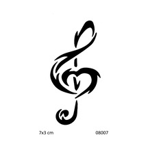Airbrush Tattoo Tribal Nota Yapışkanlı Stencil Süsleme Ve Boyama Kalıbı