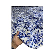 Desenli Modal Kumaş Yumuşak Dökümlü Yazlık Elbiselik 150cm En 8000 -3 Mavi