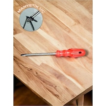 Ecole Düz Tornavida Manyetik Uç Orta Boy 6x125 Mm Krom Yanedium Çelik