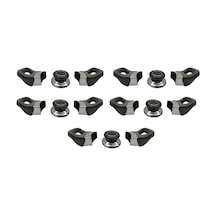 Siyah Kromajlı Tencere Yan Kulpları Ve Kapak Kulp Seti - 5 Set