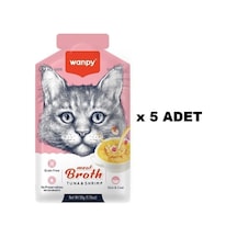 Kediler Için Karidesli Ton Balığı Eti Çorbası 50 Gr X 5 Adet
