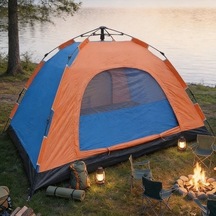 10 Kişilik Otomatik Kurulum Kamp Çadırı Outdoor , Suya Dayanıklı Hızlı Kurulum Piknik Ve Doğa İçin Geniş Aile Çadırı 300x300x170 Cm 4915