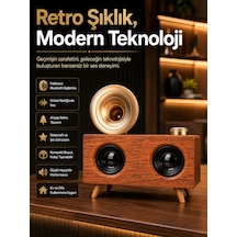 Gramafon Nostaljik Radyo Yüksek Ses Kalitesi Usb Tf Kart Aux - 4999