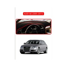 Audı A6 2005-2011 Torpido Koruma Halısı Kırmızı Kenar