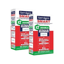 Smart Double Sitikolin 250 Mg , Dha Omega 3 Ve B12 30 Kapsül 2 Adet