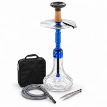 Duman Peşinde Shop Cam Nargile Takımı Çantalı Full Set Mavi