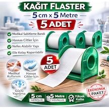 Kağıt Flaster 5 Cm X 5 M 5 Adet Medikal Sabitleme Bandı Hassas Ciltler İçin