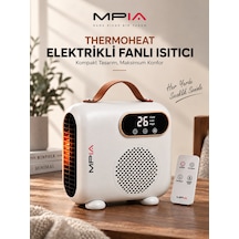 Mpia Thermoheat 2000w Uzaktan Kumandalı Elektrikli Fanlı Isıtıcı 25 M² Etkili Portatif Masaüstü Isıtıcı