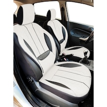 Minderland Axiom Comfort Serisi Oto Koltuk Kılıfı, Keten-deri / Kemik, Hyundai İ20 İle Uyumlu