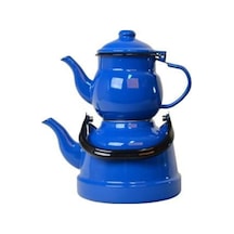 Ebru Metal Büyük Boy Emaye Çaydanlık Takımı 1,5/3,3 Lt