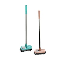 Lunaev Mini Temizlik Fırçası Orta Sert Kıllar Metal Saplı 40 Cm - 4.5x12.5 Cm