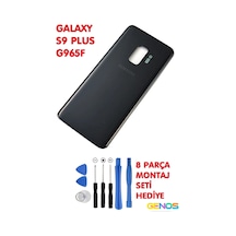 Samsung Galaxy Uyumlu S9 Plus G965f Arka Cam Kapak Batarya Pil Kapağı Siyah + Montaj Set Diğer
