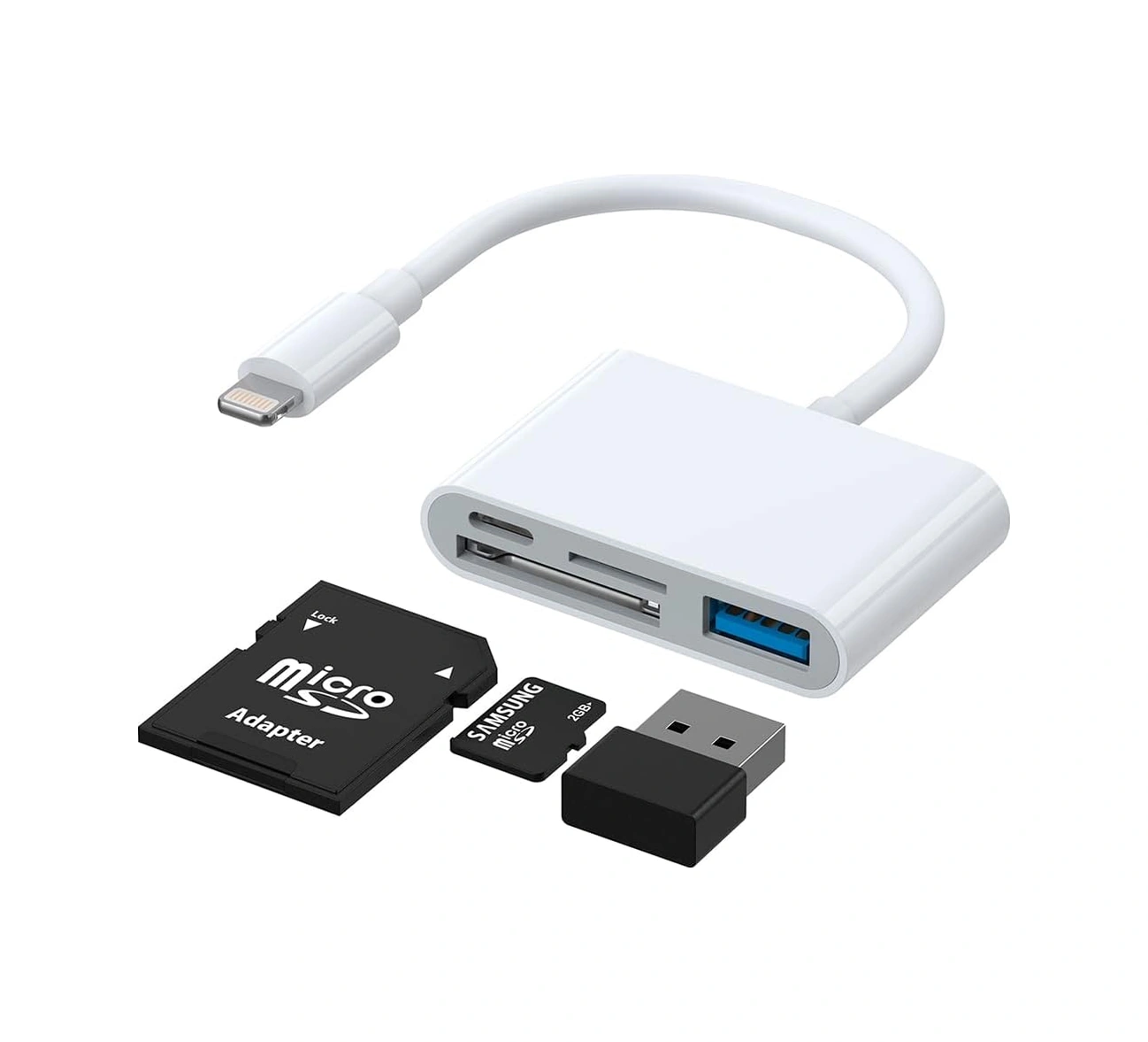 S-h142 Lightning - Usb Otg Kart Okuyucu 4 İn 1