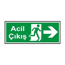 Acil Çıkış/Exit Levhası- Sağ Yön (478089039)