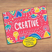 Creatıve Yazılı Renkli Çocuklara Özel Puzzle Yapboz Tablo-35295