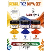3'lü Set Premium Parafin Soya Wax Toz Mum Boyası Hobi Seti - 5 Cc Sarı, Mavi, Turuncu Bkfab3srmt5g Karışık