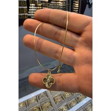 Yonca Kolye Gold Renk 50 Cm Altın