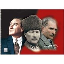 Atatürk 25x35 15 Yaprak Spiralli Resim Defteri 308005 Çok Renkli